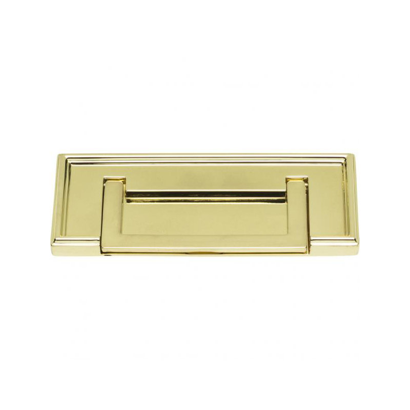Campaign 3" Center to Center Drop handle, Polished Brass