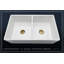 Luxury 33" L x 20" W Double Basin Undermount Kitchen Sink with Basket Strainer-83677487
