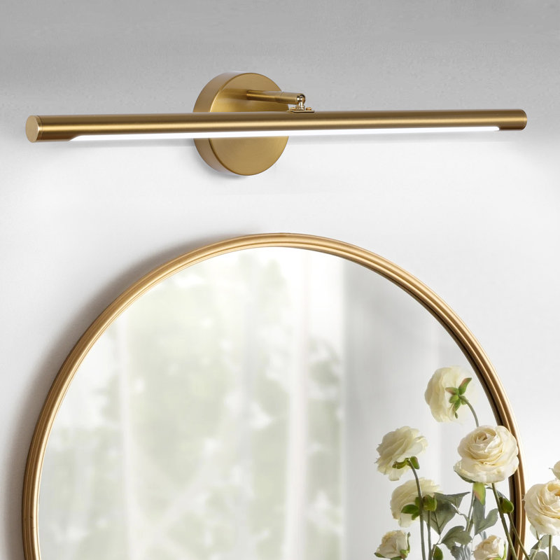 Barre d'éclairage de salle de bain à DEL Abidul, Doré, H 4,33 po x l 23,6 po x P 4,65 po