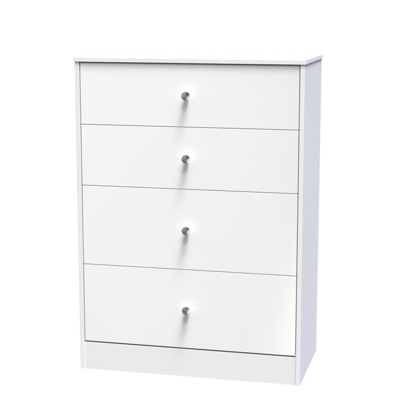 Bhargavi 77cm W 4 - Drawer Chest of Drawers, White