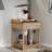 Retro Style Nightstand With 1 Drawer, An Open Shelf, Turned Legs And Metal Handles