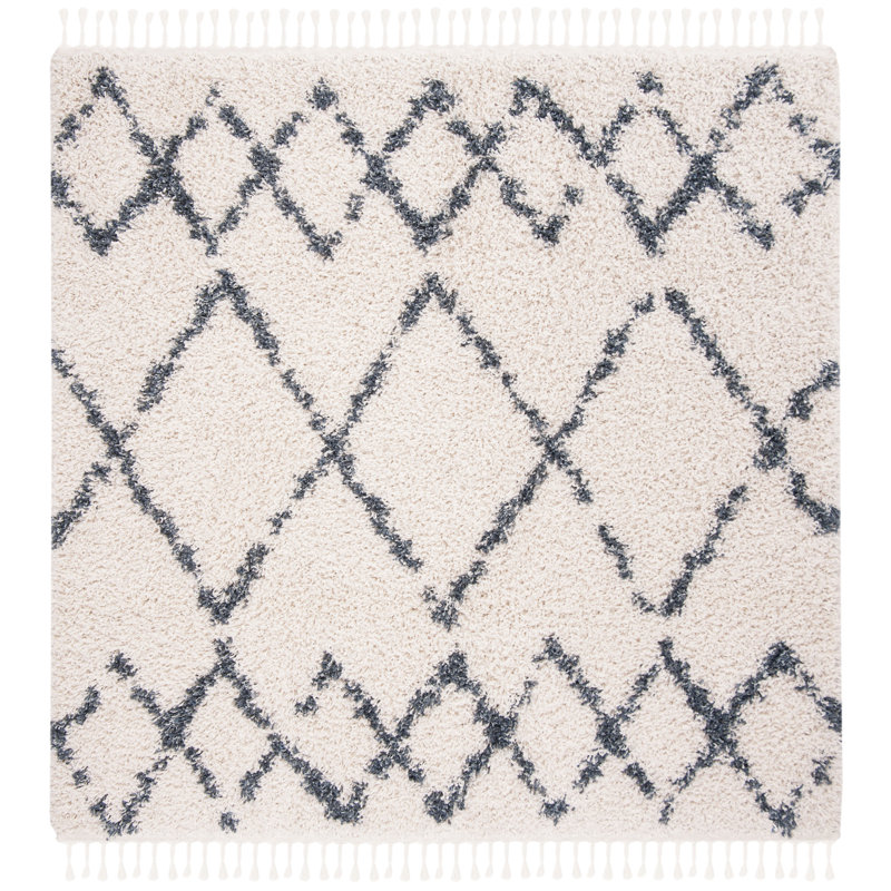 Hartwick Pro Lux Shag 400 Performance Geometric Rug, Square 6'7"