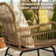 Ensemble de conversation pour terrasse avec coussins et table en osier naturel 2 personnes Boho Alfhild-122242769