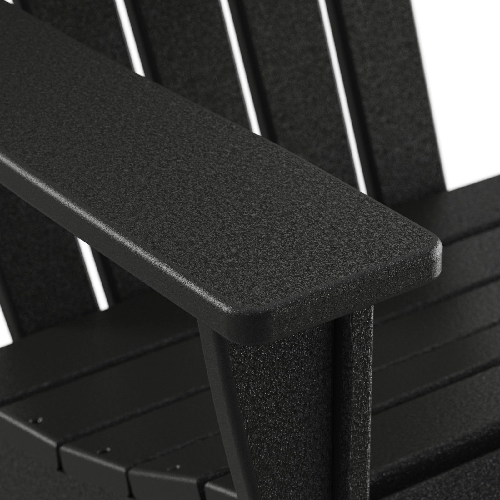 POLYWOOD® Nautical Adirondack Chair, Black