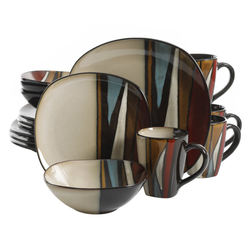 Gibson Elite Althea Multicolor Ceramic 16-Piece Dinnerware Set