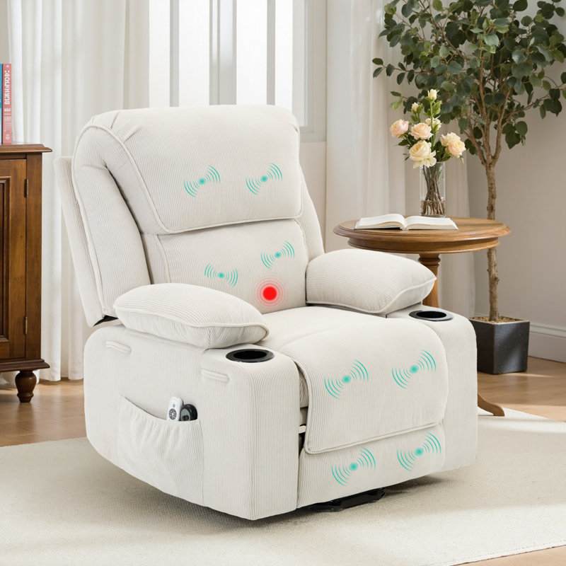 40'' W Electric Power Lift Recliner Chair Sofa With 8-point Massage, Remote-controlled Footrest & Heat, 3 Positions For Elderly & Adults