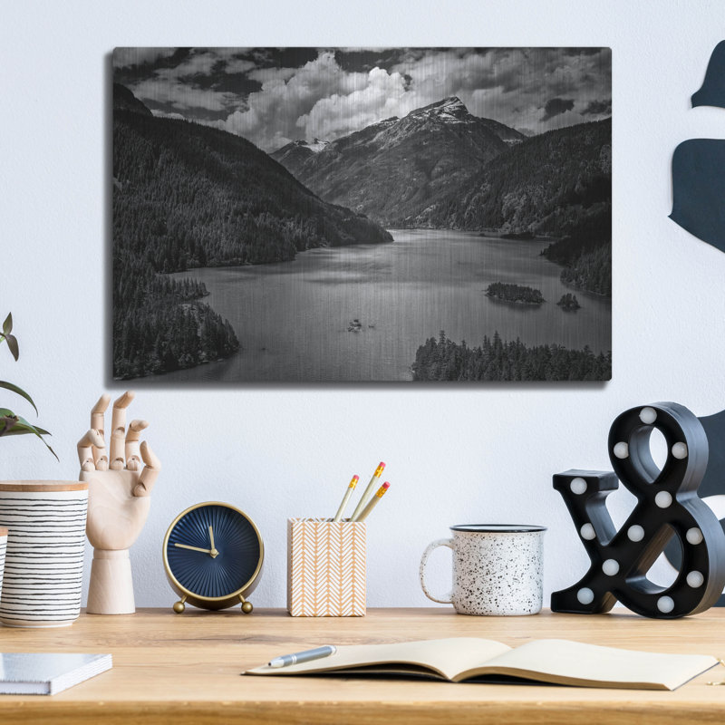 «Diablo Lake» par Rick Berk, art mural en métal, H 12 po x l 16 po