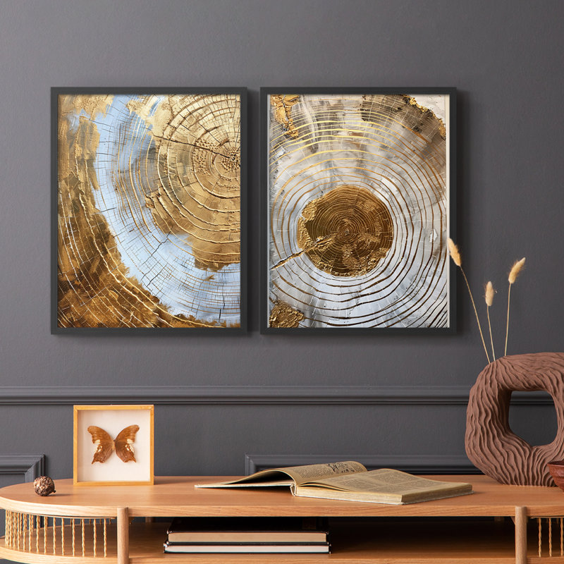 ABSTRACT Series Cxxvii - reproduction encadrée de qualité supérieure - prête à être accrochée - aucun clou requis - aucun clou requis