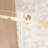 56 - 60 "W X 76" H Bathroom Single Sliding Shower Door, 6 Mm Clear Tempered Glass, Film, Stainless Steel Square Tube Track, Brushed Gold Handle, 4.8Cm Wheels For Long Lasting And Quiet Sliding,
