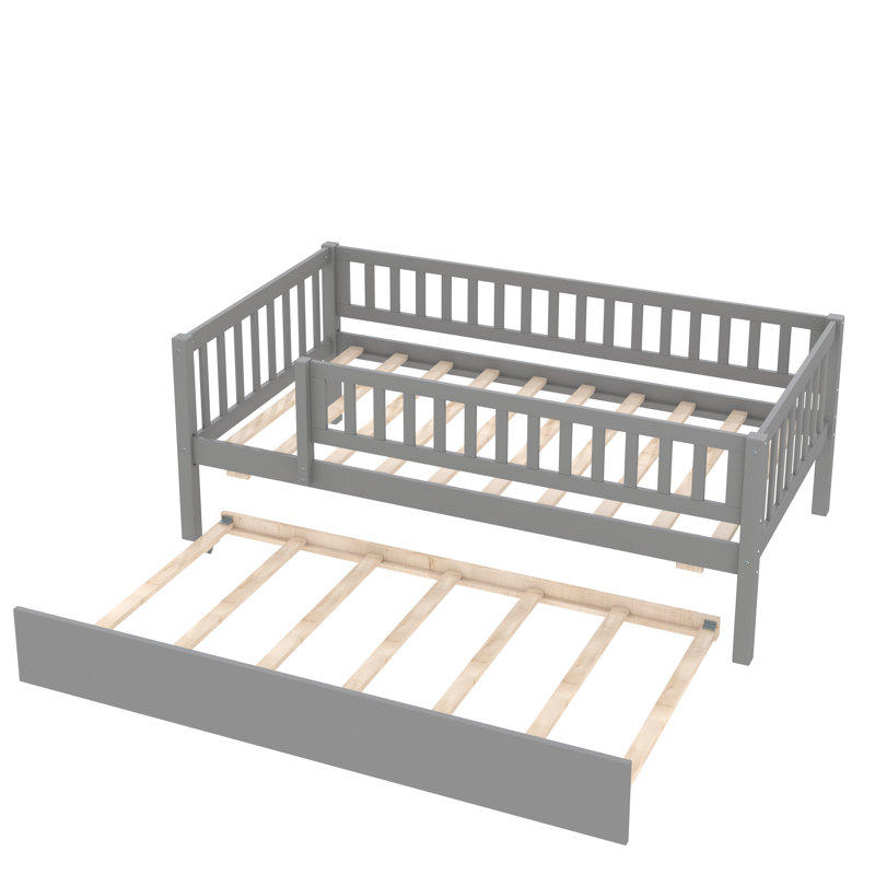 Lit de jour simple avec couchette Miesner, gris