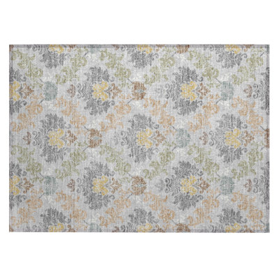 Machine Washable Indoor/Outdoor Chantille ACN2544 Damask Rug