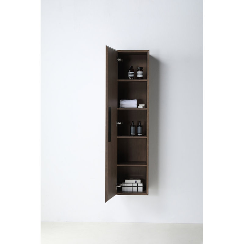Boler 13" Wall Mounted Side Cabinet, Chestnut Oak