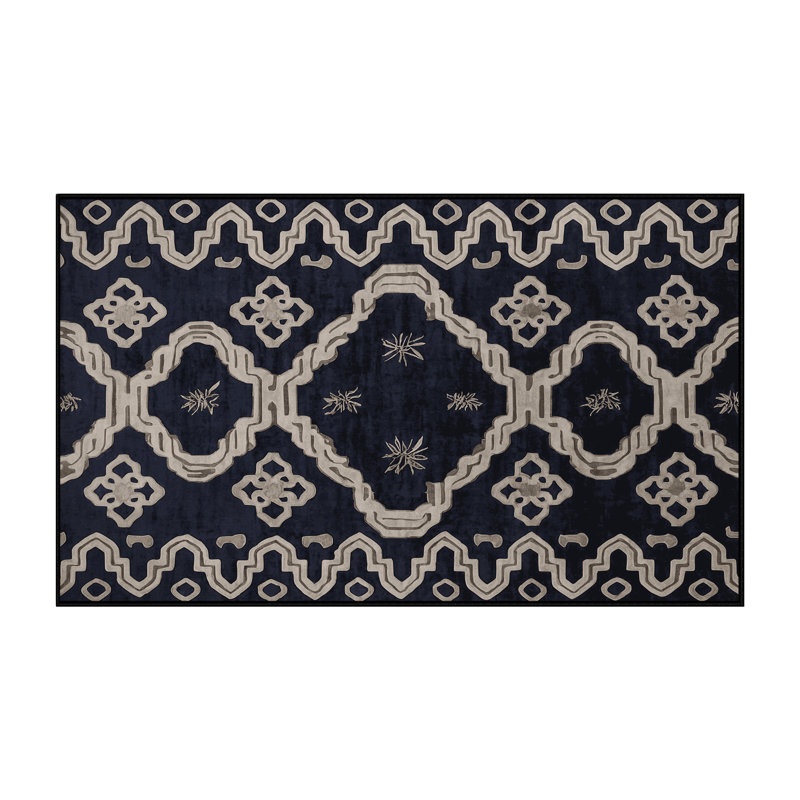 Machine Washable Gray Area Rug, Rectangle 8' x 10'