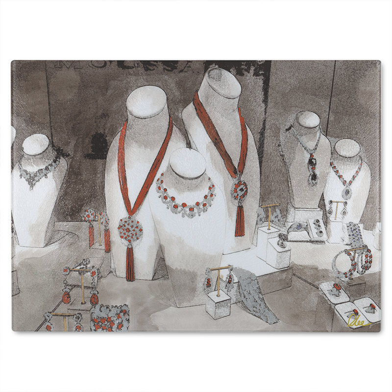 Field Day Jewellery Glass Chopping Board