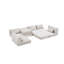 Ensemble modulaire de canapé modulaire rembourré en L de 100 pouces avec 5 coussins pour salon, appartement, chambre à coucher-129465898