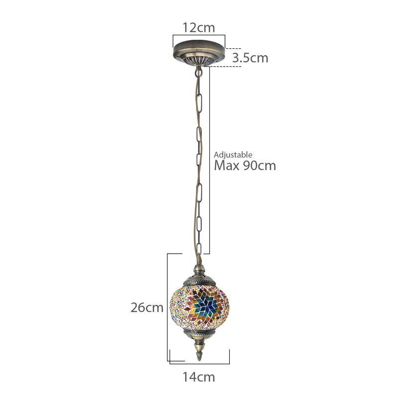Besarta 1 - Light Multicolour Single Pendant, Yes