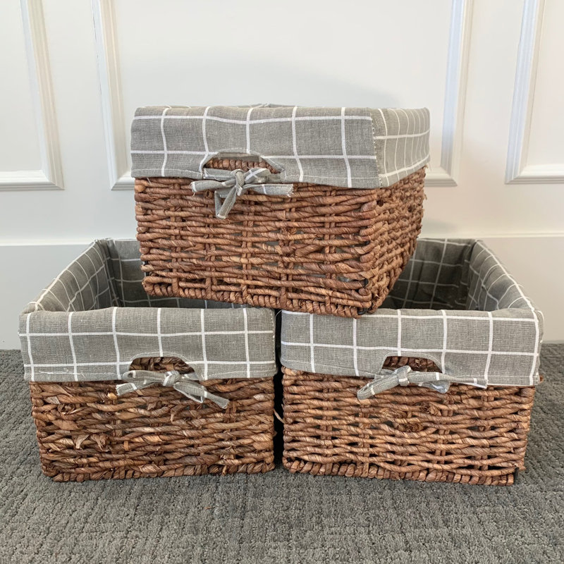 Panier de rangement rectangulaire pour maïs, gris