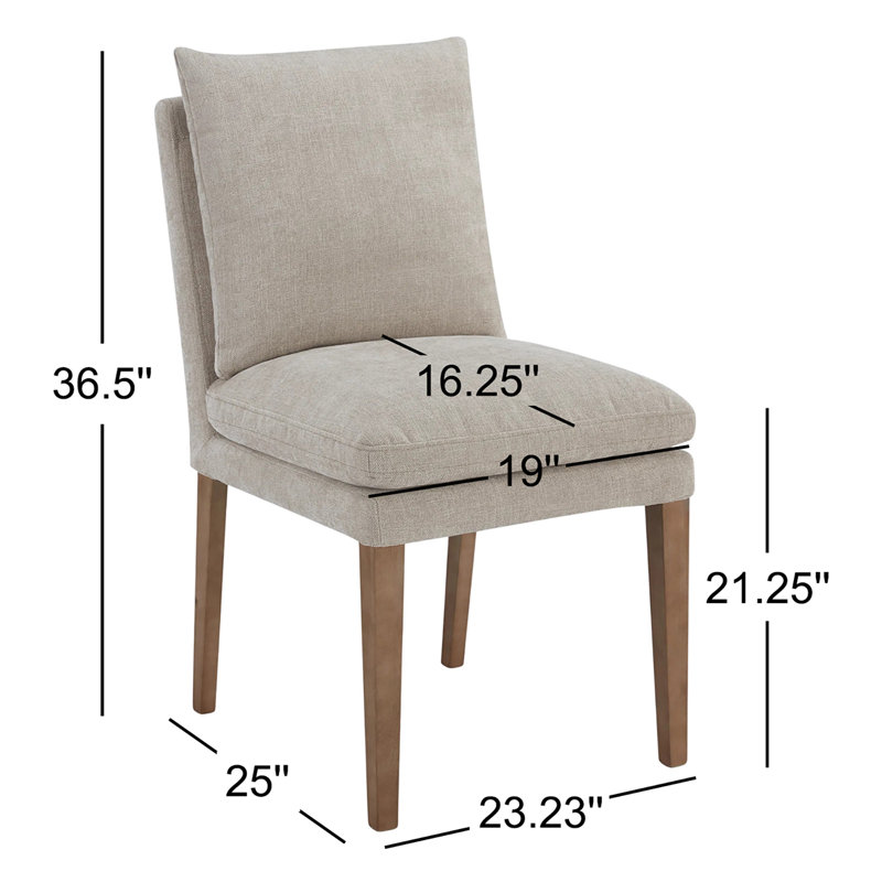 Chaise d'appoint rembourrée Brinley Sharla (ensemble de 2), Chenille Milo
