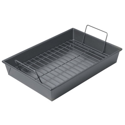 Chicago Metallic Professional 13-Inch Non-Stick Roast Pan With Rack