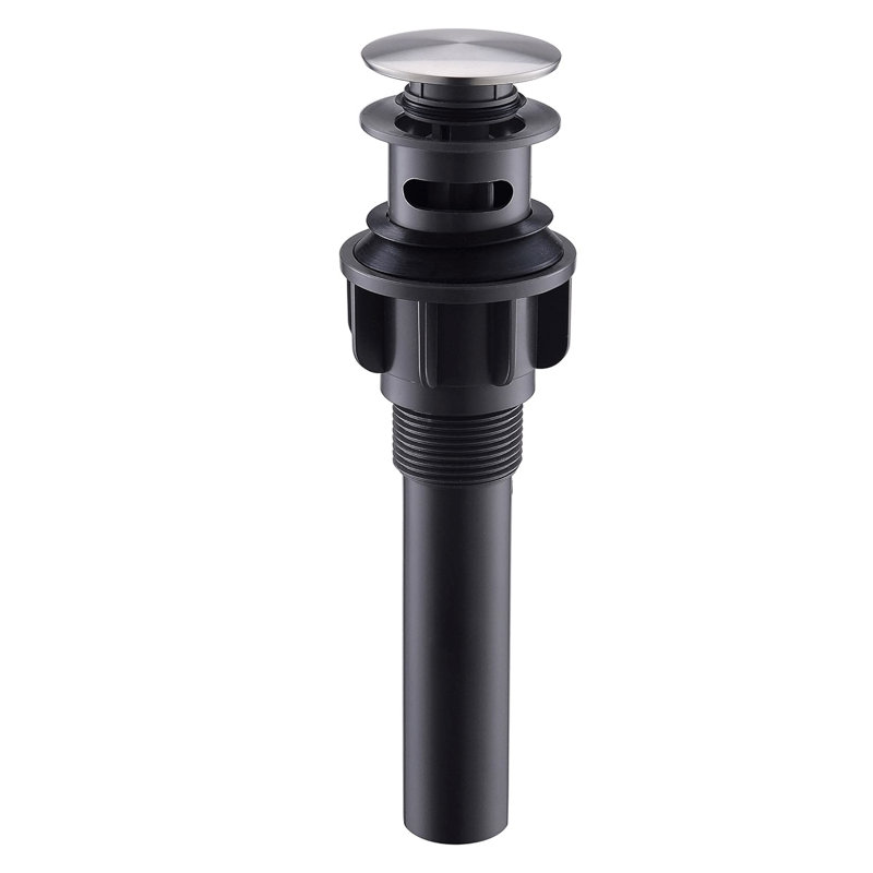 Pop-Up Bathroom Sink Drain with Overflow, Brushed Nickel