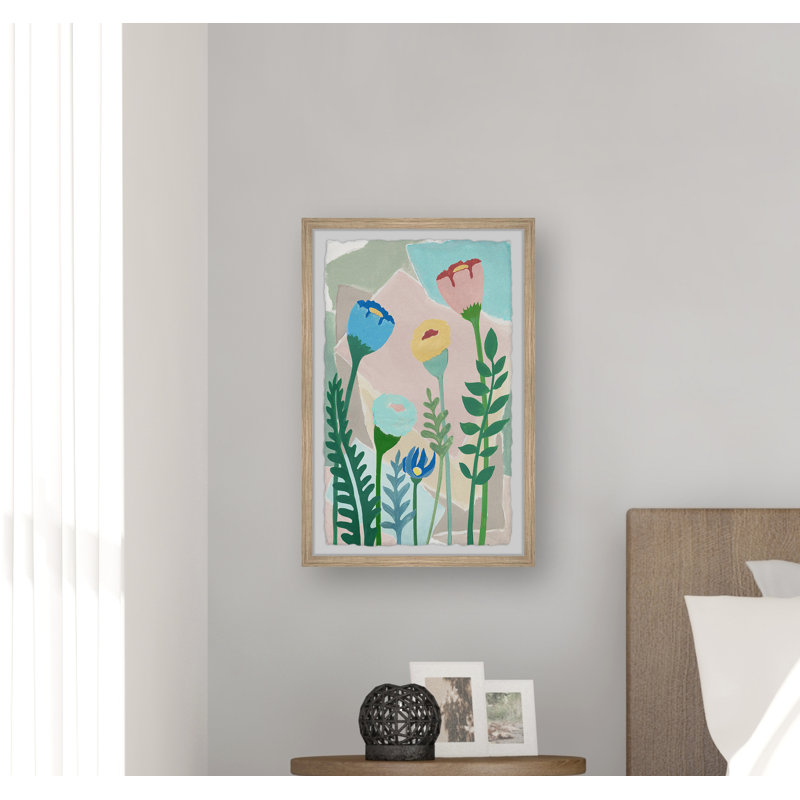 "Towering Flowers" par Parvez Taj, reproduction d’art sur papier encadrée, H 36 po x l 24 po x 1,5 po
