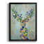 Fantastic Florals Deer, Portrait, reproduction encadrée de qualité supérieure - prête à être accrochée-88285404-88285405