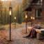 Torches solaires FoxFlame en métal, torches solaires Tiki, effet de feu breveté | Ensemble de 1, lumières solaires imperméables pour l'extérieur, hauteur réglable de 0 à 24 po, lumières de jardin, idéales pour la cour, le patio, le jardin et le sentier