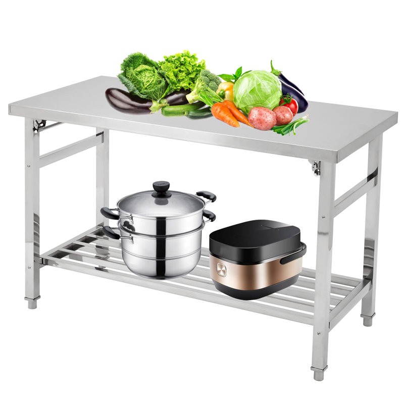 Stainless Steel Work Tables, 32" H x 48" L x 24" D