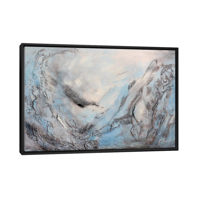 « tranquility », reproduction sur toile, H 18 po x l 26 po x P 1,5 po, Toile avec cadre noir, Pas de tapis