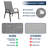 11-Piece Outdoor Furniture Patio Set Extendable Aluminum Rectangle Dining Table And 6 Stackable Patio Armchairs-1340867734