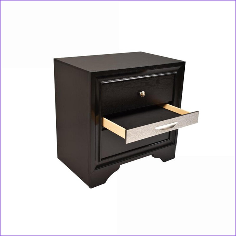 Table de chevet 2 tiroirs Traditional