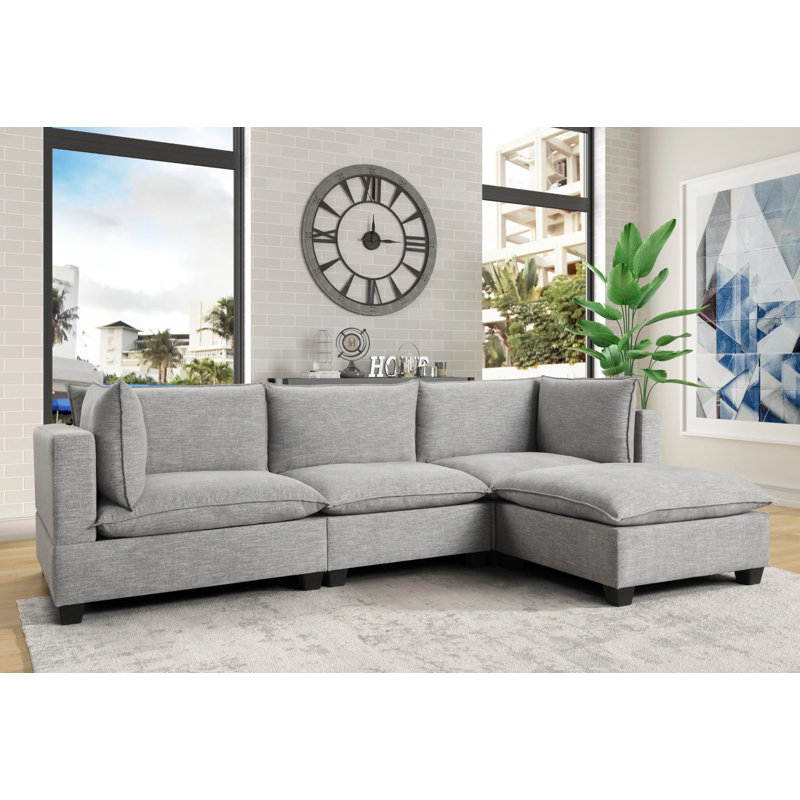 Hh 1096C66B25134856AB97E6E864263019, Tissu gris foncé, Accoudoir à gauche (vu de face)