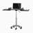 Techni Mobili Folding Table Laptop Cart, Graphite