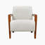 Jules 28.5" Mid Century Accent Chair with Chenille Fabric Upholstery, Chestnut Solid Wood Arms, Dacron Wrapped Foam Seating-1063743190