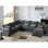 Canapé modulaire de 117,5 po avec repose-pieds de rangement mobile, canapé 7 places en forme de U, siège large et combinaison libre, canapé en chenille surdimensionné pour le salon et l’appartement