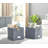 13x15 Collapsible Felt Cube Storage Bin with Label Holder and Metal Handles-94532461