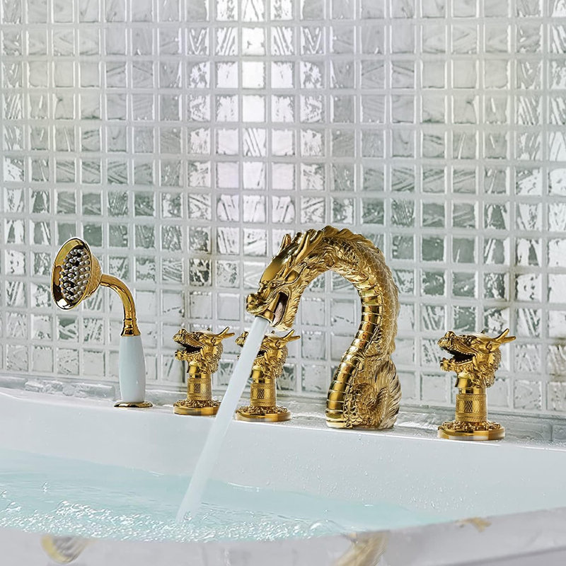 Bec de baignoire à fixation sur le comptoir avec douche à main