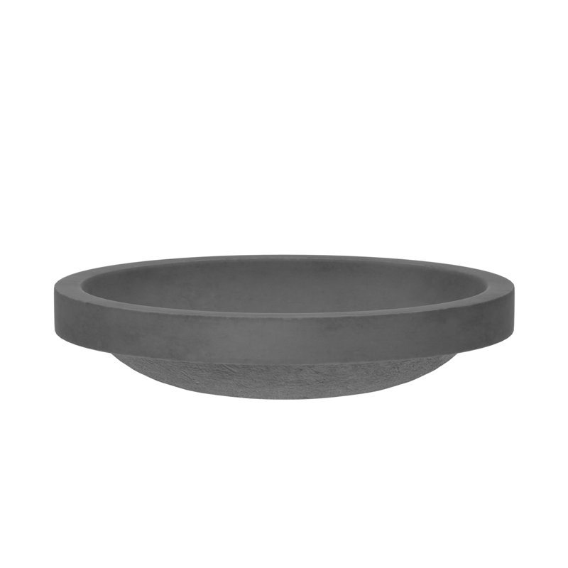 Tolosa Stone Handmade Oval Drop-in Bathroom Sink, Slate