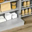 Armoire de rangement de 41 po, 12 tablettes de porte, 12 portes doubles, 5 tablettes réglables, gris papier pour garde-manger pratique, rangement organisé