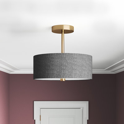 Plafonnier semi-encastré 3 lumières 14 po Tess