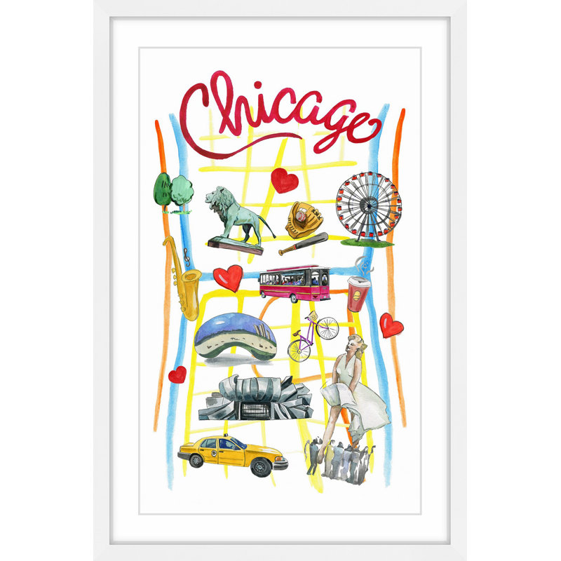 Exciting Chicago - Single Picture Frame Painting, 61cm H x 41cm W