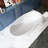 61 Inch Freestanding Solid Surface Soaking Bathtub