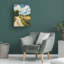 Art mural sur toile tendue - "Impasto", "Noble", décoration murale pour salon, chambre à coucher ou bureau - 14 x 19
