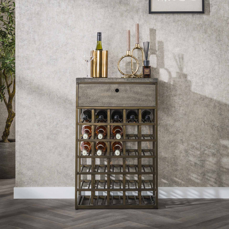 Fero Floor Wine Bottle Rack Grey