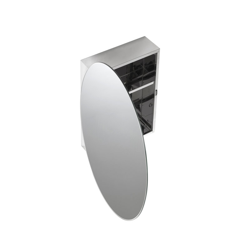 Alondrea 17.71 " W X 25.59 " H Surface Frameless Medicine Cabinet with Mirror