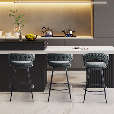 Upholstered Swivel Counter Stool