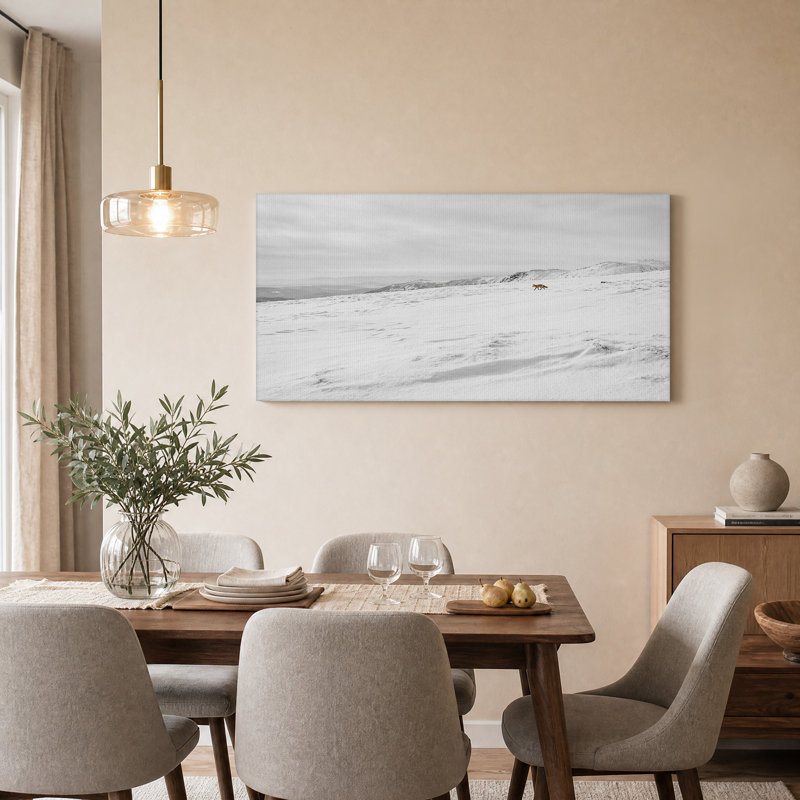 Art mural sur toile Red Fox, L 32 po x H 16 po
