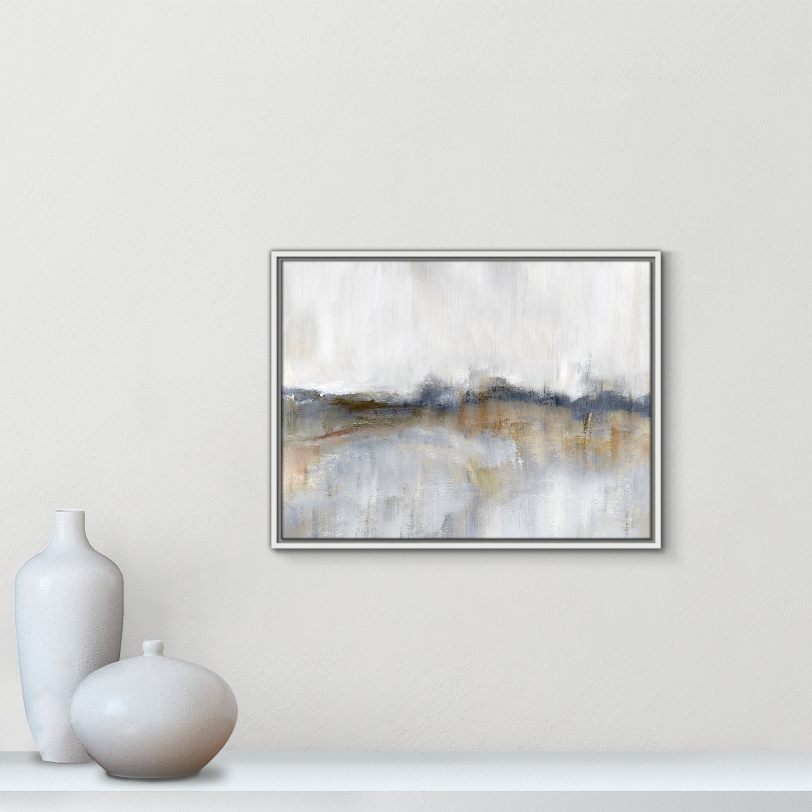 Autumnal Tide by Nan - Floater Frame Print on Canvas, 19.5" H x 25.5" W, White