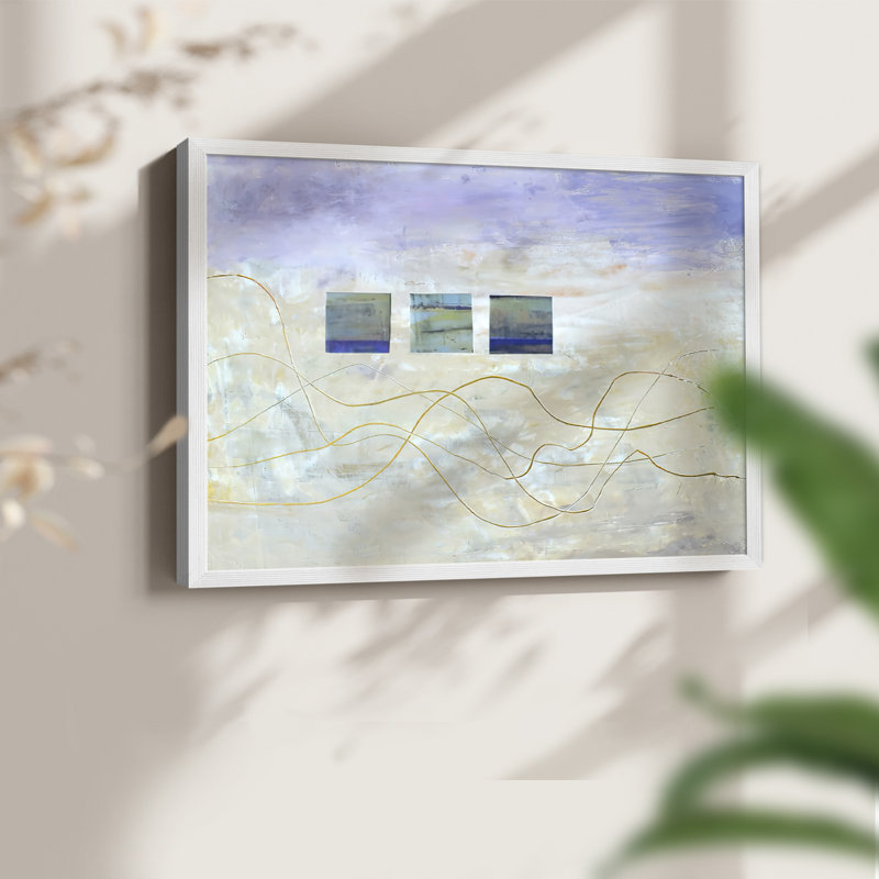String Windows I -Framed Print - Restickable, H 16 po x l 20 po, Blanc