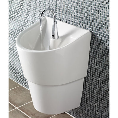 American Standard Dorian 20'' White Vitreous China U-Shaped Bathroom Sink with Overflow